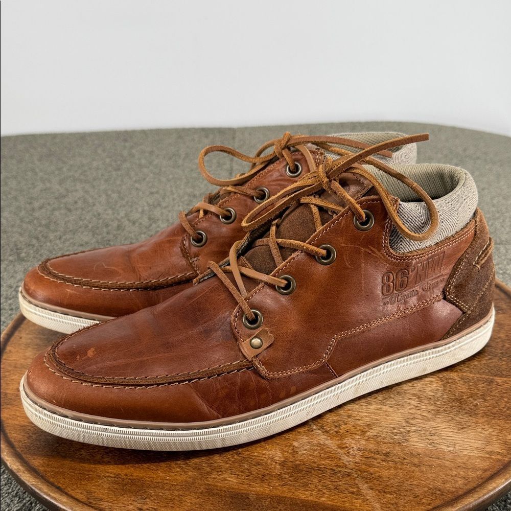Bull Boxer Boots Mens 13 Brown Leather Leather Lace Maplewood 86 NW Regatta Crew